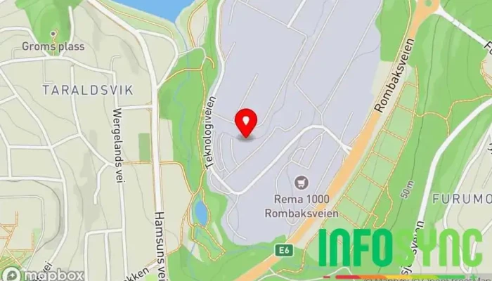 kart over Nordkraft AS Energiselskap i Narvik