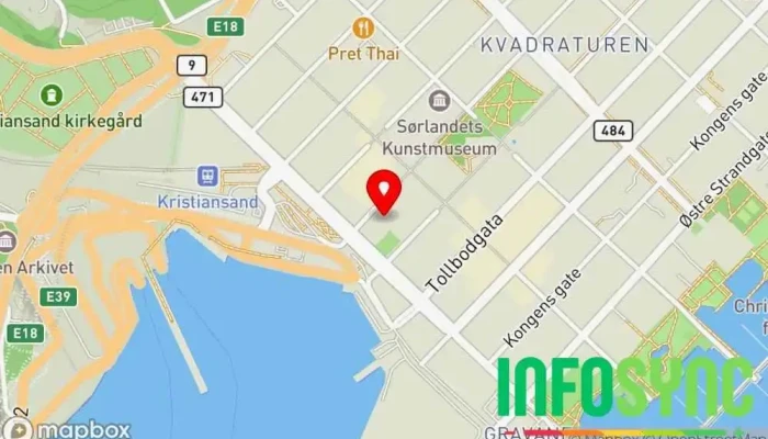 kart over Norges Jeger- og Fiskerforbund Vest-Agder (NJFF) Ideell organisasjon, Frivillig organisasjon i Kristiansand