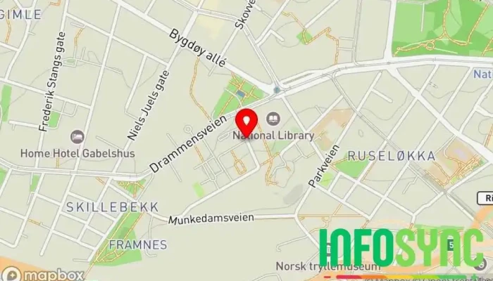 kart over Norsk Forening for Prosjektledelse  i Oslo