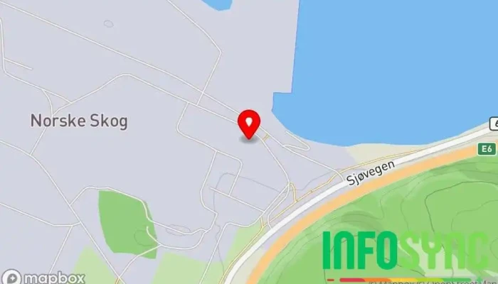 kart over Norske Skog Skogn Papirfabrikk i Skogn