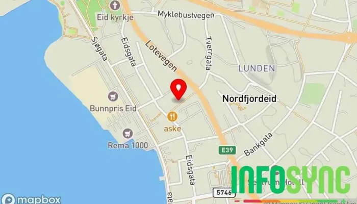 kart over norzip Byggefirma, Produsent i Nordfjordeid