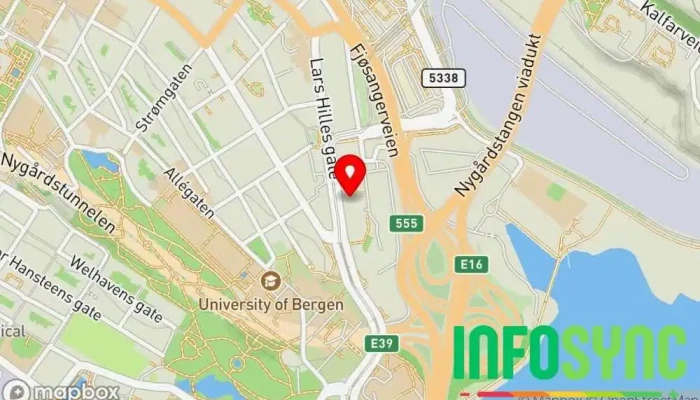 kart over NRK Vestland Hovedkontor, Videoproduksjonstjeneste i Bergen