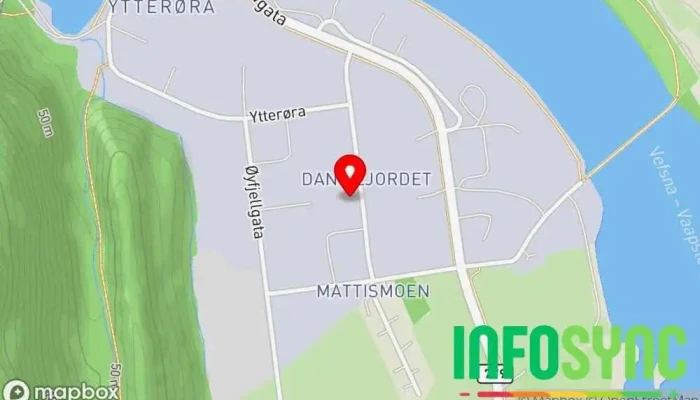 kart over Nye Nordland Tak AS Taktekker, Blikkenslager i Mosjøen
