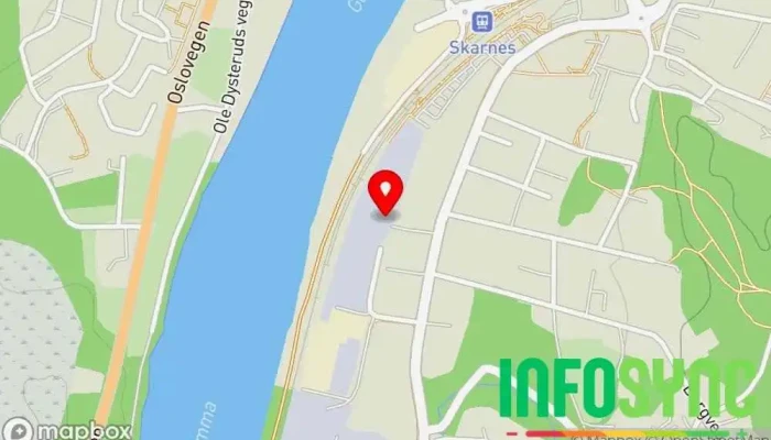 kart over Odals innkjøpslag SA Byggevareforhandler, Landbruksforening, Trelastforhandler i Skarnes