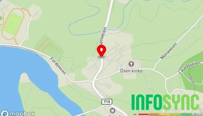 kart over Osen Transportknutepunkt i Steinsdalen