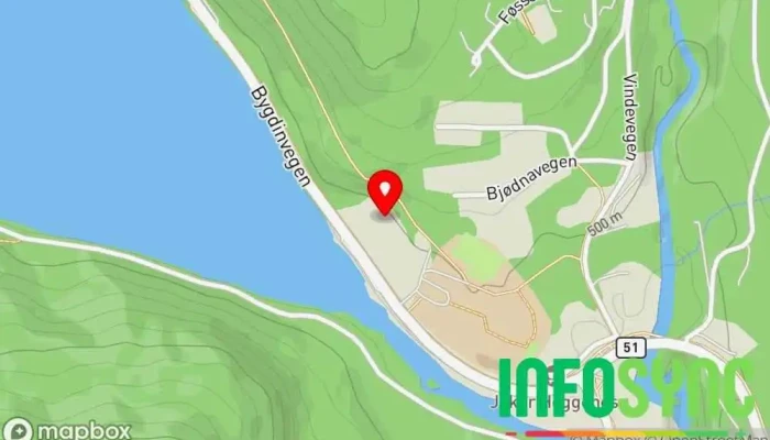 kart over Øystre Slidre kommune Bank i Heggenes