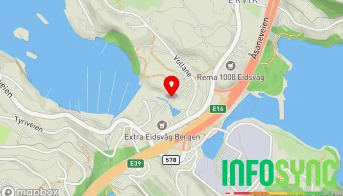kart over People Rekruttering Bergen Rekrutteringsbyrå, Konsulent, Vikarbyrå i Bergen