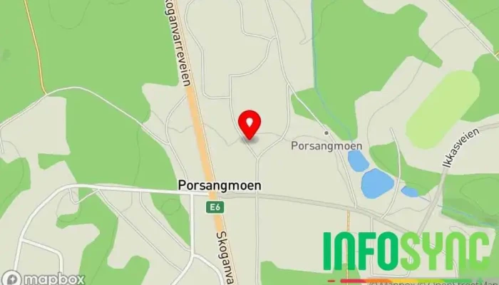 kart over Porsangmoen leir Militærbase i Porsangmoen