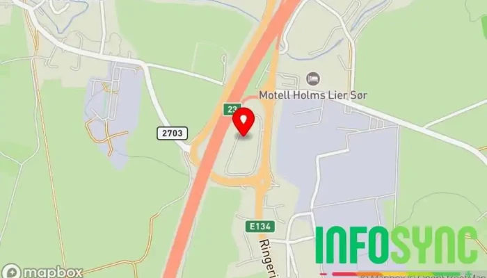 kart over prosjektA AS Byggkonsulent, Sivilingeniør, Byggingeniør i Lierstranda