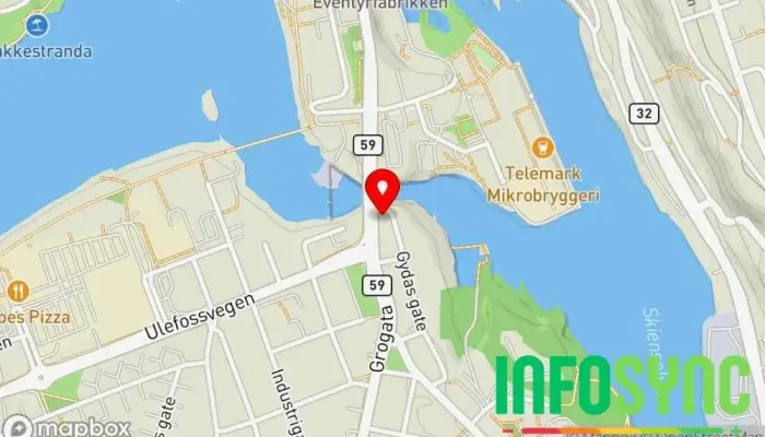 kart over Protekt IT AS Elektronikkbutikk i Skien