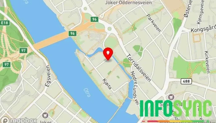 kart over Puzzlepart AS Kristiansand IT-konsulent i Kristiansand