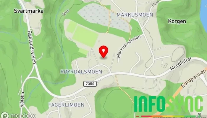 kart over Radio Korgen Radiostasjon i Korgen