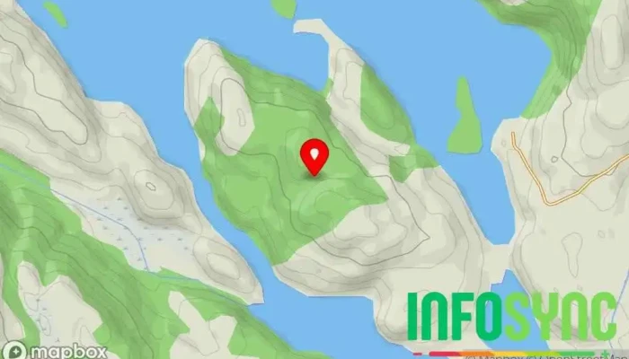 kart over Radøy Øy i Alver