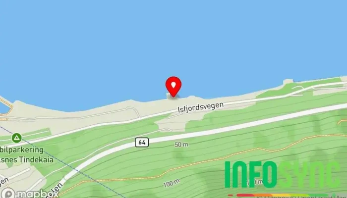 kart over Rauma Røde Kors Hovedkontor i Åndalsnes