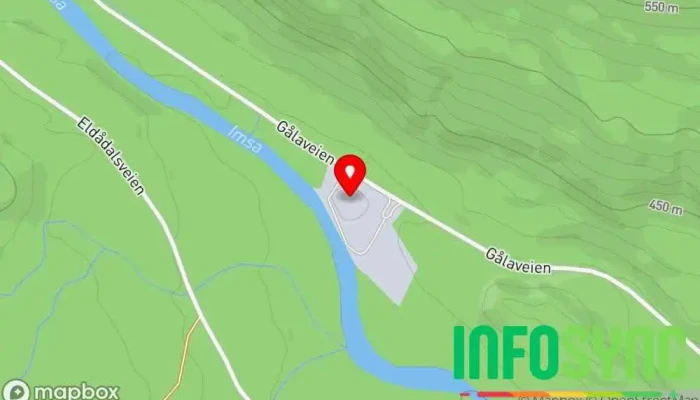 kart over Ringnes Imsdal  i Koppang