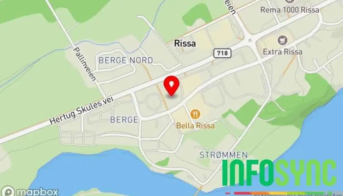 kart over Rissa politistasjon Politikammer i Rissa