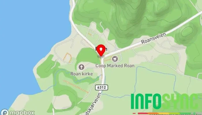 kart over Roan  i Roan