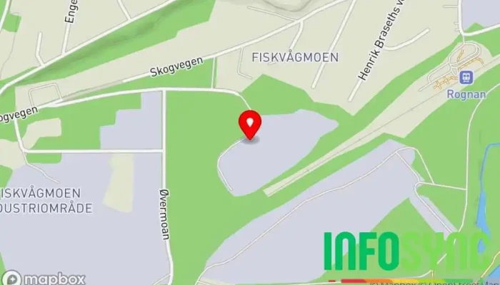 kart over Rognan Industripark As Hovedkontor i Rognan