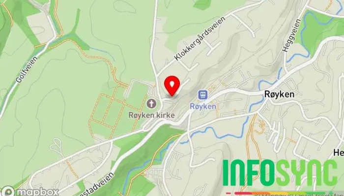 kart over Røyken  i Røyken