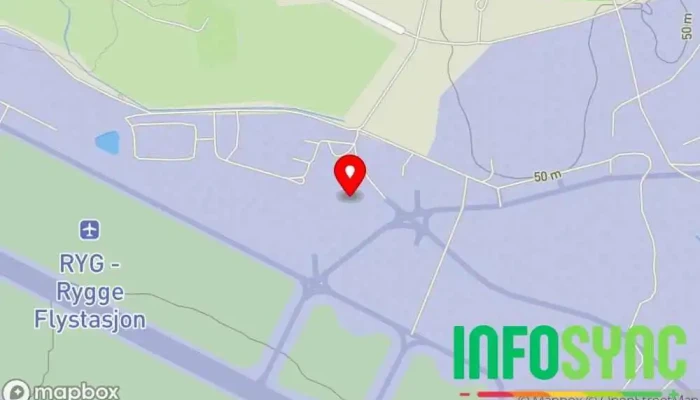 kart over Rygge Flystasjon Militærbase, Flystripe i Rygge
