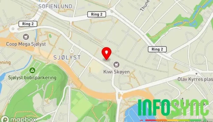 kart over SATS Sjølyst Treningsstudio i Oslo