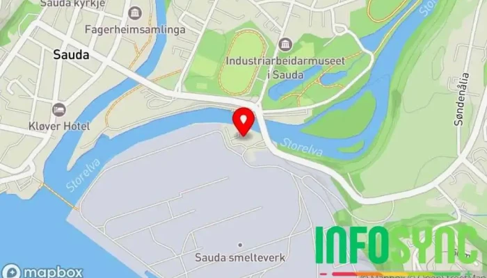 kart over Sauda Energi AS Elektrisitetsverk i Sauda
