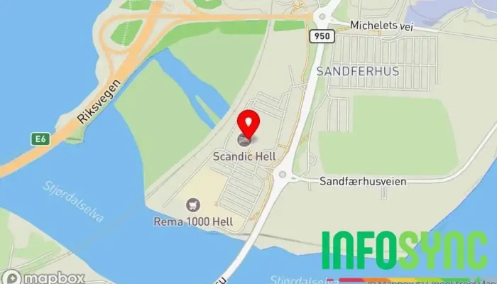 kart over Scandic Hell Hotell i Stjørdal
