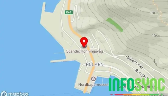 kart over Scandic Honningsvåg Hotell i Honningsvåg