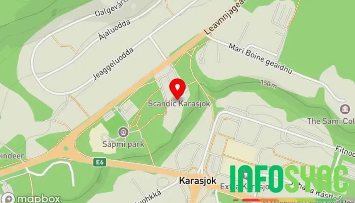 kart over Scandic Karasjok Hotell i Karasjok