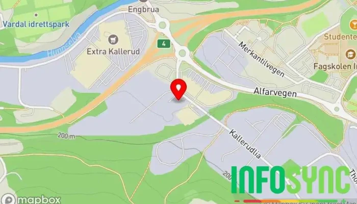kart over Sikkerhet Innlandet AS Leverandør av sikkerhetssystemer, Forhandler av innbruddsalarmer i Gjøvik