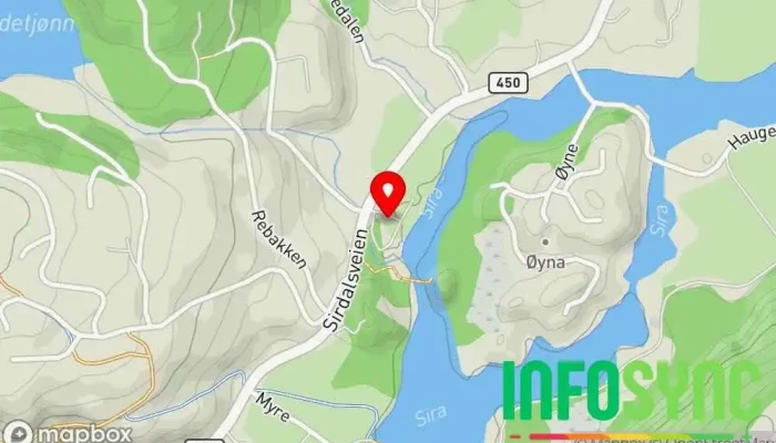 kart over Sinneshyttå bygg AS Entreprenør, Hytte i Tjørhom