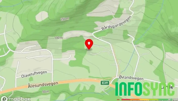 kart over Sjøholt Sommerhotell Losje i Ørskog