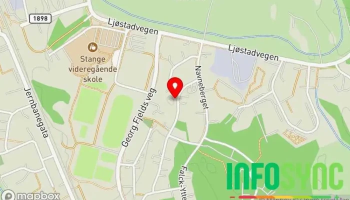 kart over Skålgropsteinen på Navneberget Kulturminne i Stange