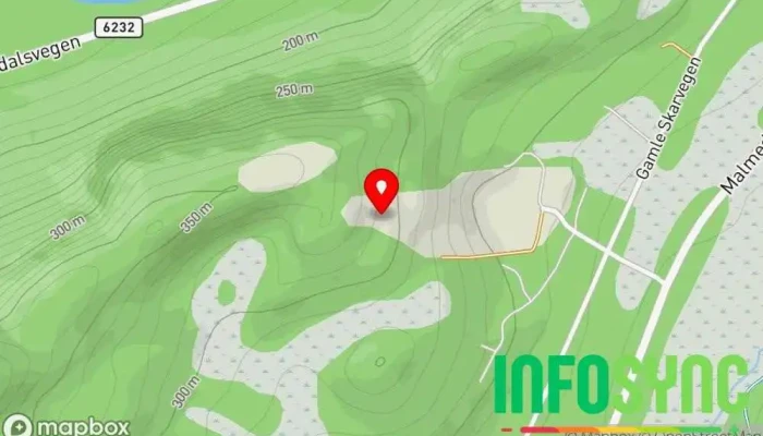 kart over Skarbakkene Skisenter i Molde
