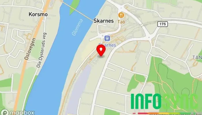 kart over Skarnes  i Skarnes