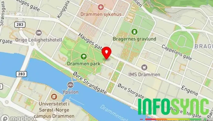 kart over Skatteetaten Drammen Skatteetat i Drammen