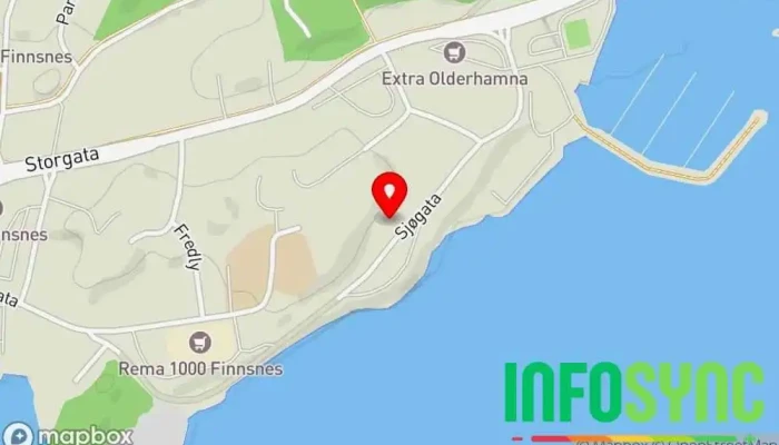 kart over Skatteetaten Finnsnes Skattekontor i Finnsnes