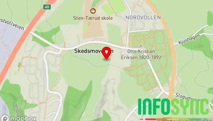 kart over Skedsmo  i Lillestrøm