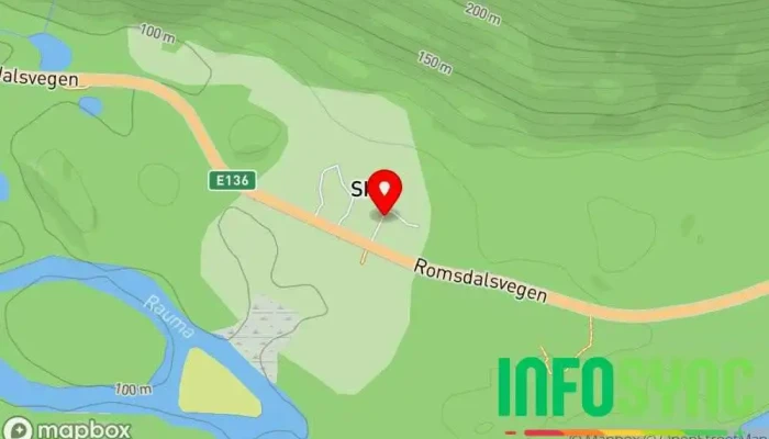 kart over Skiri Gård Selvbetjent overnatting i Åndalsnes