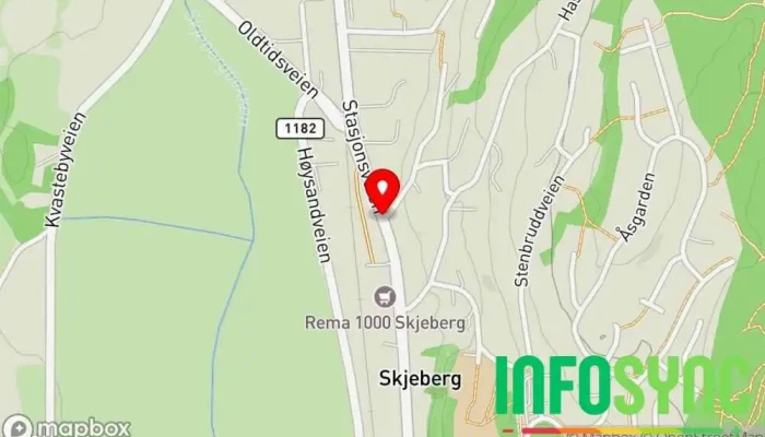 kart over Skjeberg  i Skjeberg