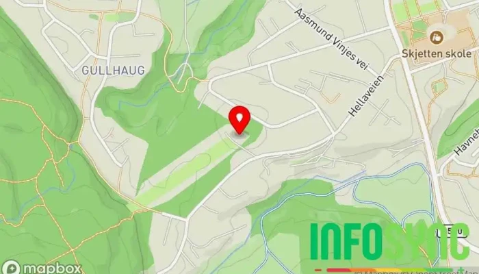 kart over Skjetten Skytterlag Skytebane i Skjetten