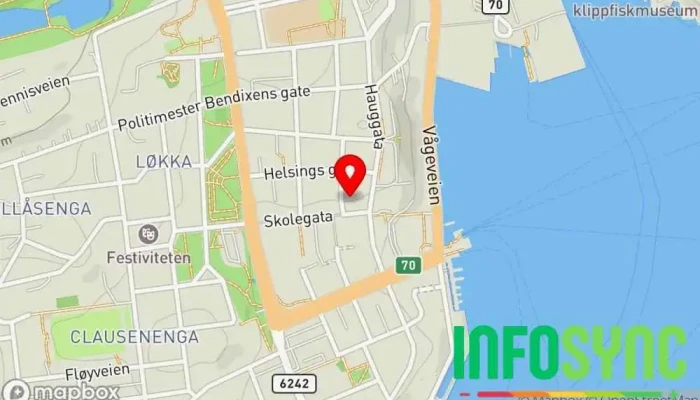 kart over Sky Art AS, Hege Sky Frisør, Brudebutikk, Øyevippesalong, Ansiktsbehandlingssenter, Leverandør av hårextensions, Makeupartist, Neglesalong, Tatovør, Parykkbutikk i Kristiansund