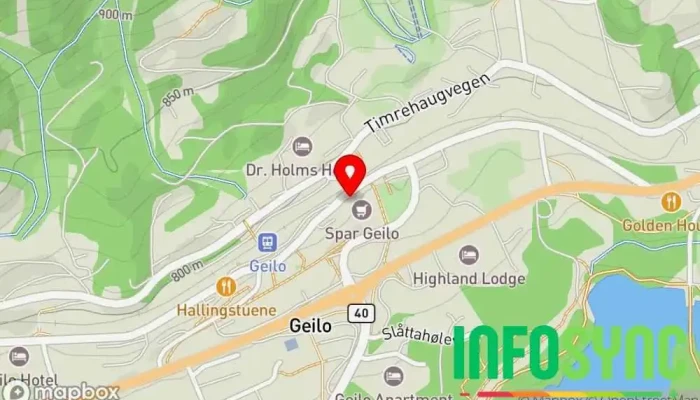 kart over SKY Fitness Geilo Treningsstudio i Geilo