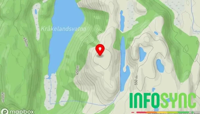 kart over Skydnan Fjelltopp i Kvinlog
