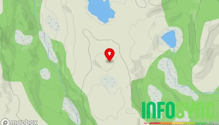 kart over Skyggjeberget Fjelltopp i Auklandshamn