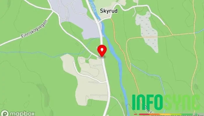 kart over Skyrud Bussholdeplass i Knapper
