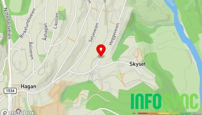 kart over Skyset Bussholdeplass i Hagan