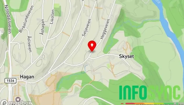 kart over Skyset Bussholdeplass i Hagan