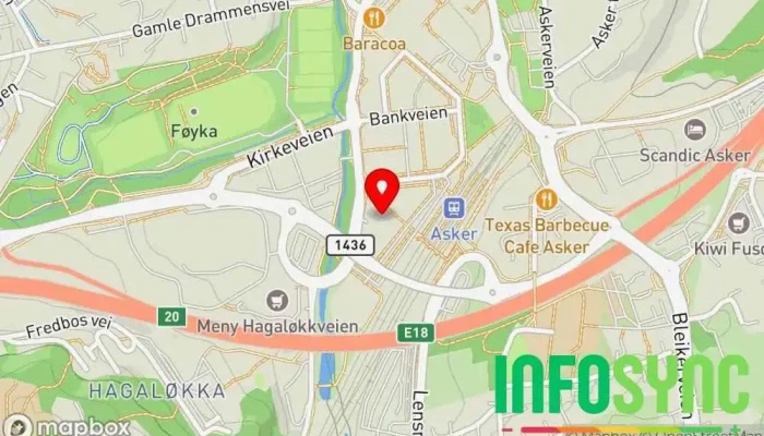kart over Skysstasjonen I Asker  i Asker