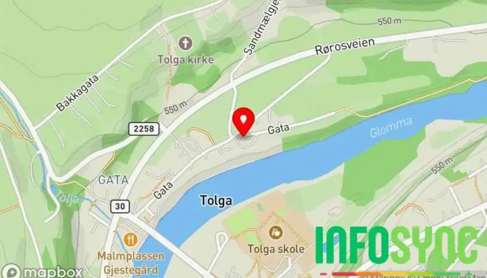 kart over Snekkargarden gjestehus Gjestehus i Tolga